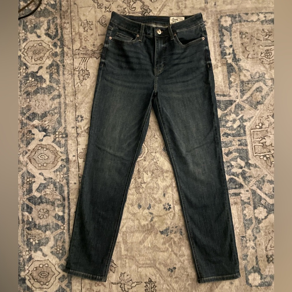 Dark Wash Cosmic Blue Love Midrise Skinny Jeans